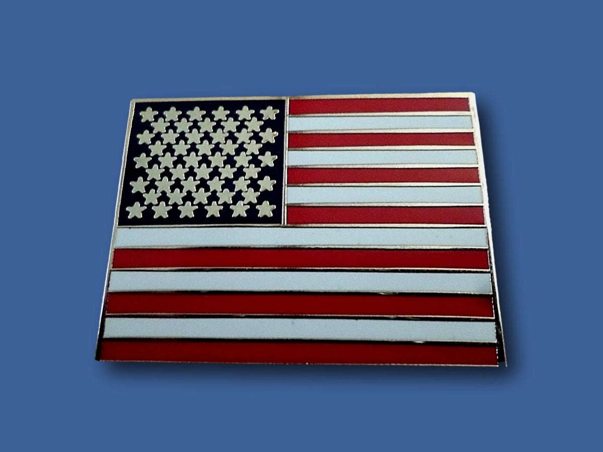 U.S.A AMERICAN FLAG HAT LAPEL PIN CLUTCH BACK DOUBLE POST UNITED STATES