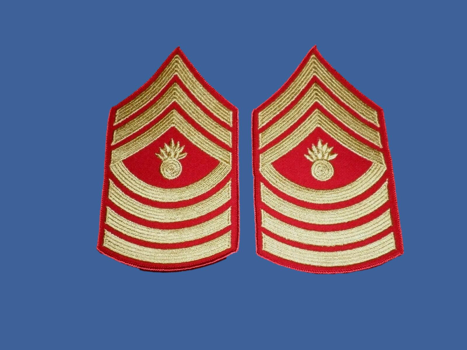 MARINE CORPS MASTER GUNNERY SGT SHOULDER PATCHES DRESS BLUES UNIFORM C Clay's Military MARINE CORPS MASTER GUNNERY SGT SHOULDER PATCHES DRESS BLUES UNIFORM C Clay's Military