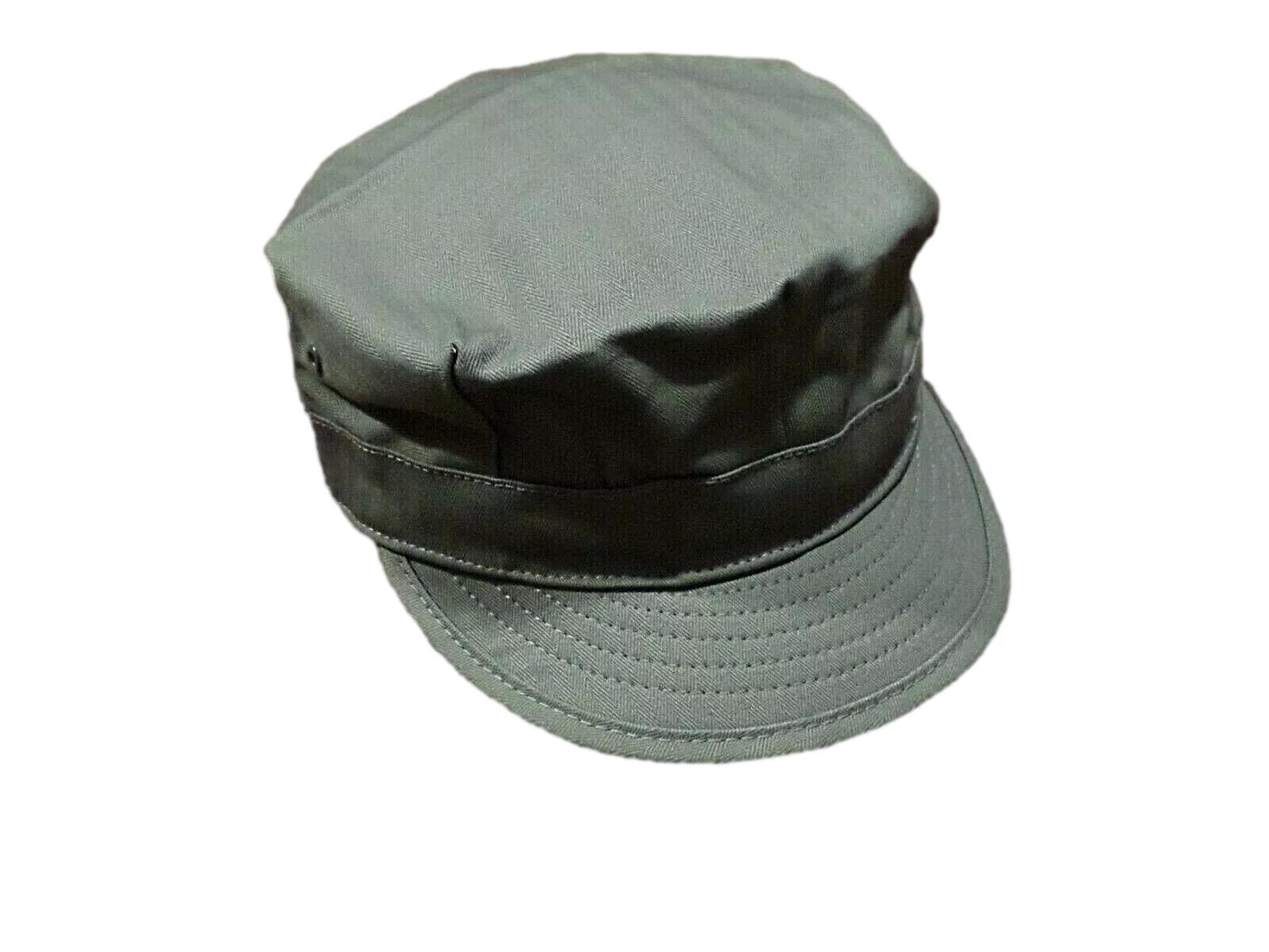 WWII U.S MILITARY ARMY HAT REPRODUCTION CAP HBT MATERIAL OD GREEN SIZE LARGE