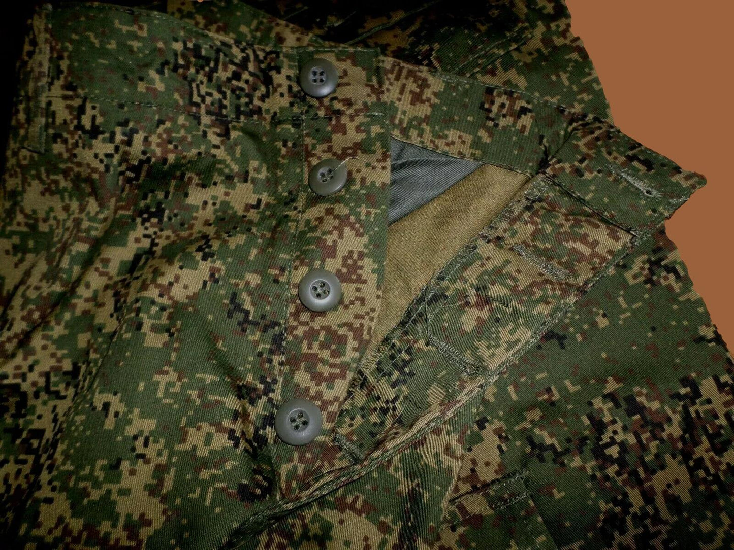 RUSSIAN DIGITAL CAMOUFLAGE PANTS MILITARY BDU CARGO 6 POCKET FATIGUE TROUSERS