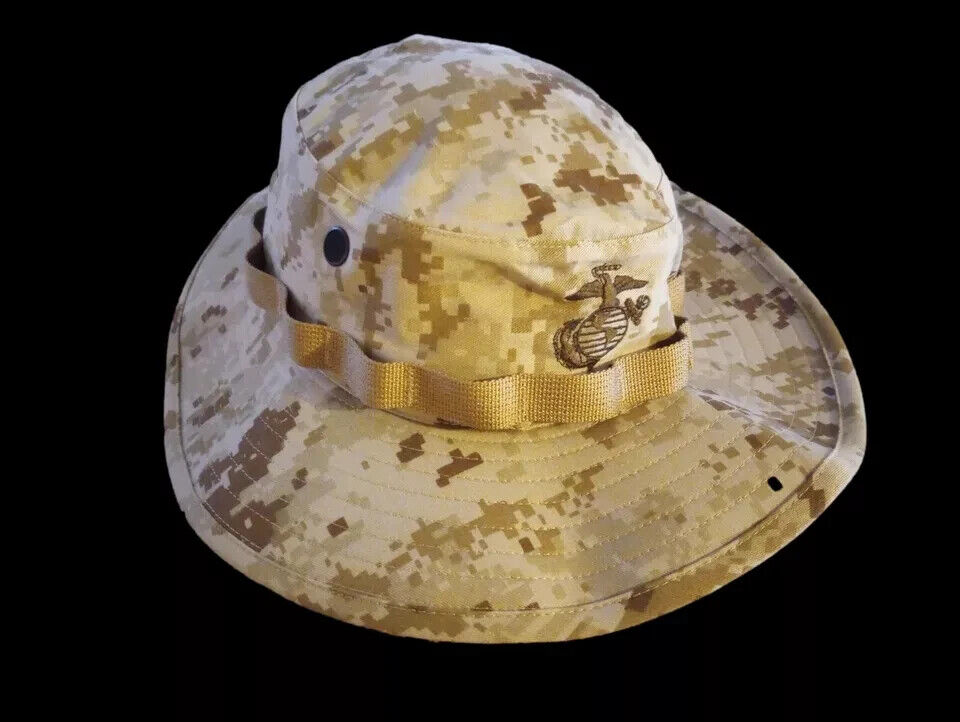 MARINE CORPS BOONIE HAT USMC DIGITAL DESERT MARPAT CAMOUFLAGE USA MADE M-L-XL
