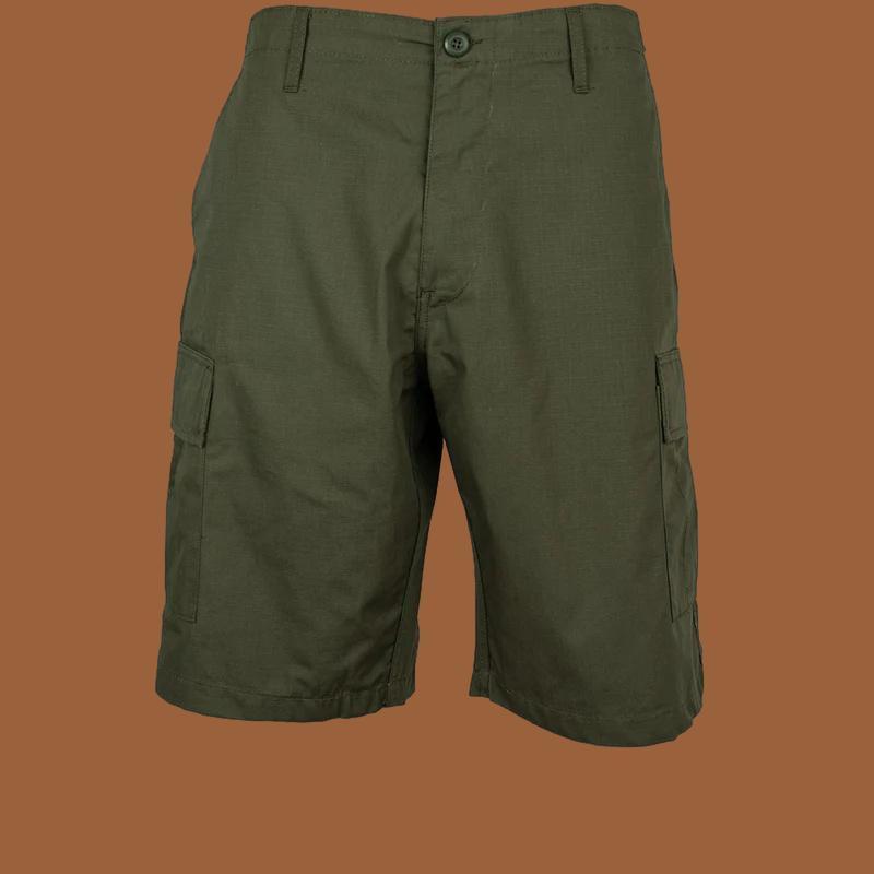 OD GREEN 6 POCKET ZIPPER FLY CARGO SHORTS TACTICAL MILITARY STYLE LONG'S