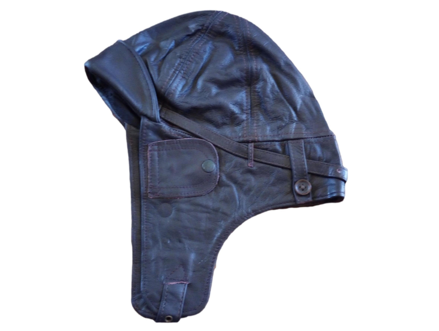 LEATHER AVIATOR HELMET CAP WWII GERMAN BROWN NEW REPRODUCTION LARGE