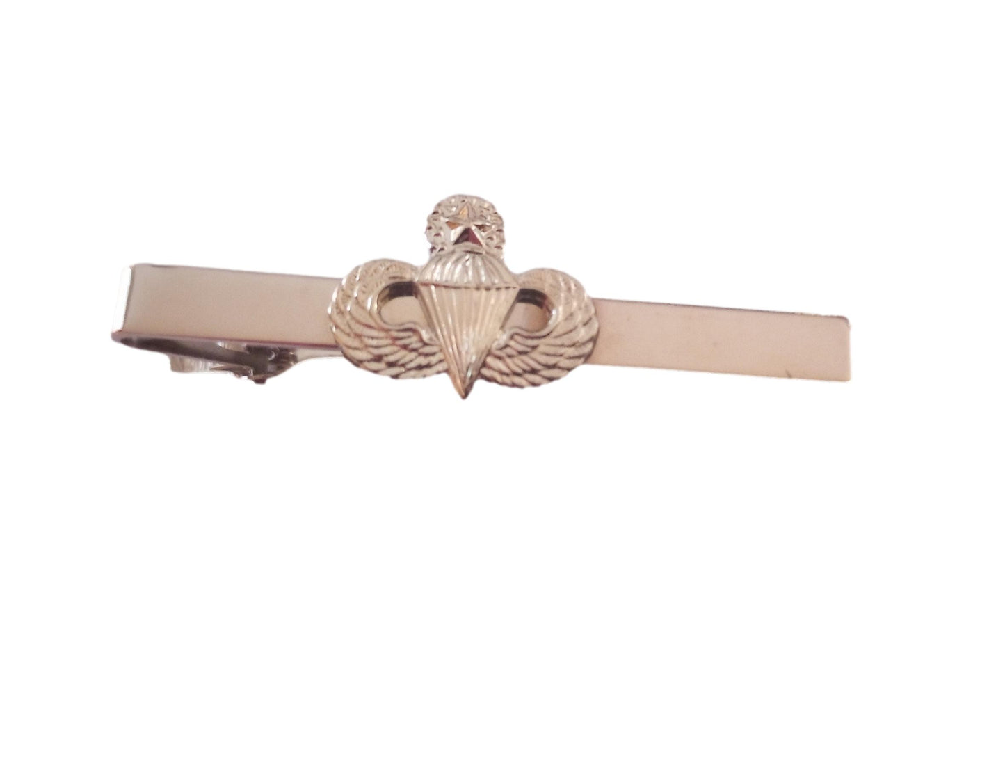 U.S MILITARY ARMY MASTER JUMP WINGS TIE BAR TIE TAC CLIP ON STYLE U.S.A MADE
