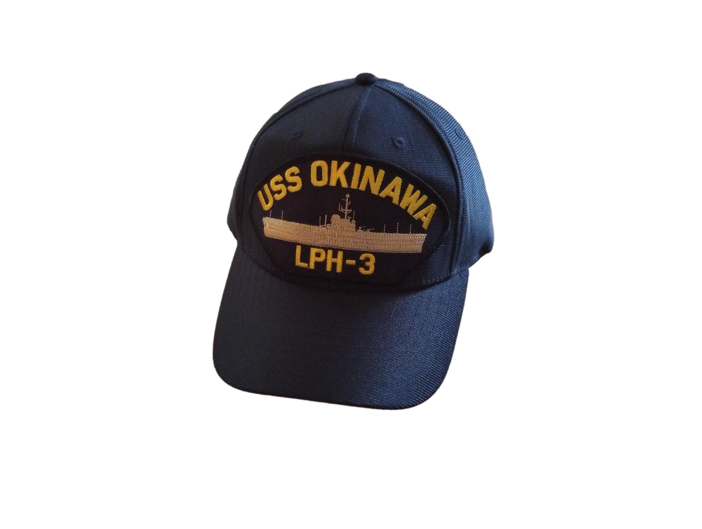 USS OKINAWA LPH-3 NAVY SHIP HAT U.S MILITARY OFFICIAL BALL CAP U.S.A MADE