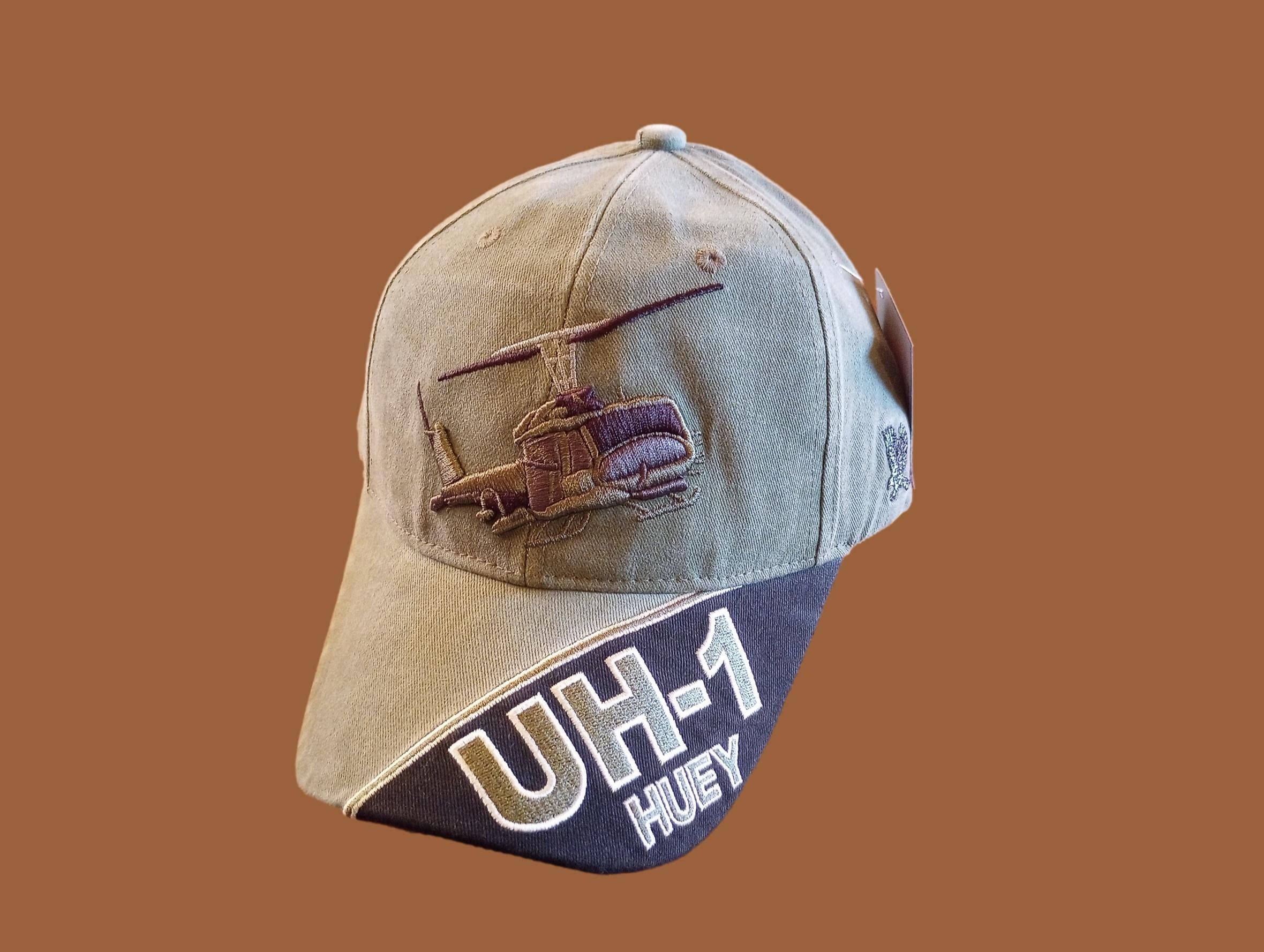 Army Uh-1 Huey Hat Embroidered Military Ball Cap Stone Washed Od Green Army Uh-1 Huey Hat Embroidered Military Ball Cap Stone Washed Od Green