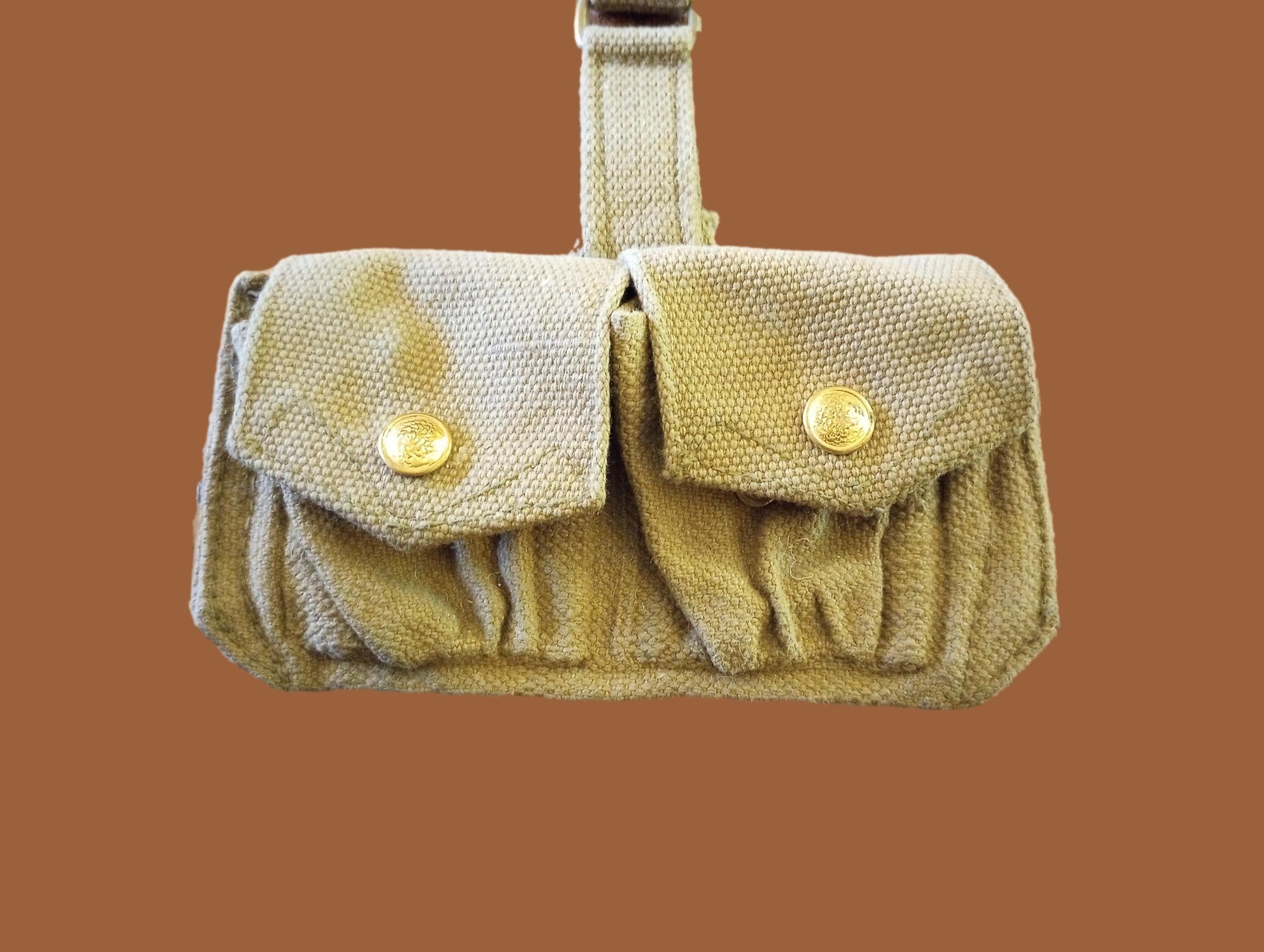 WWII BRITISH MILITARY PATTERN 37 ENFIELD AMMO POUCH DATED 1942 M W S wwii-british-military-pattern-37-enfield-ammo-pouch-dated-1942-m-w-s