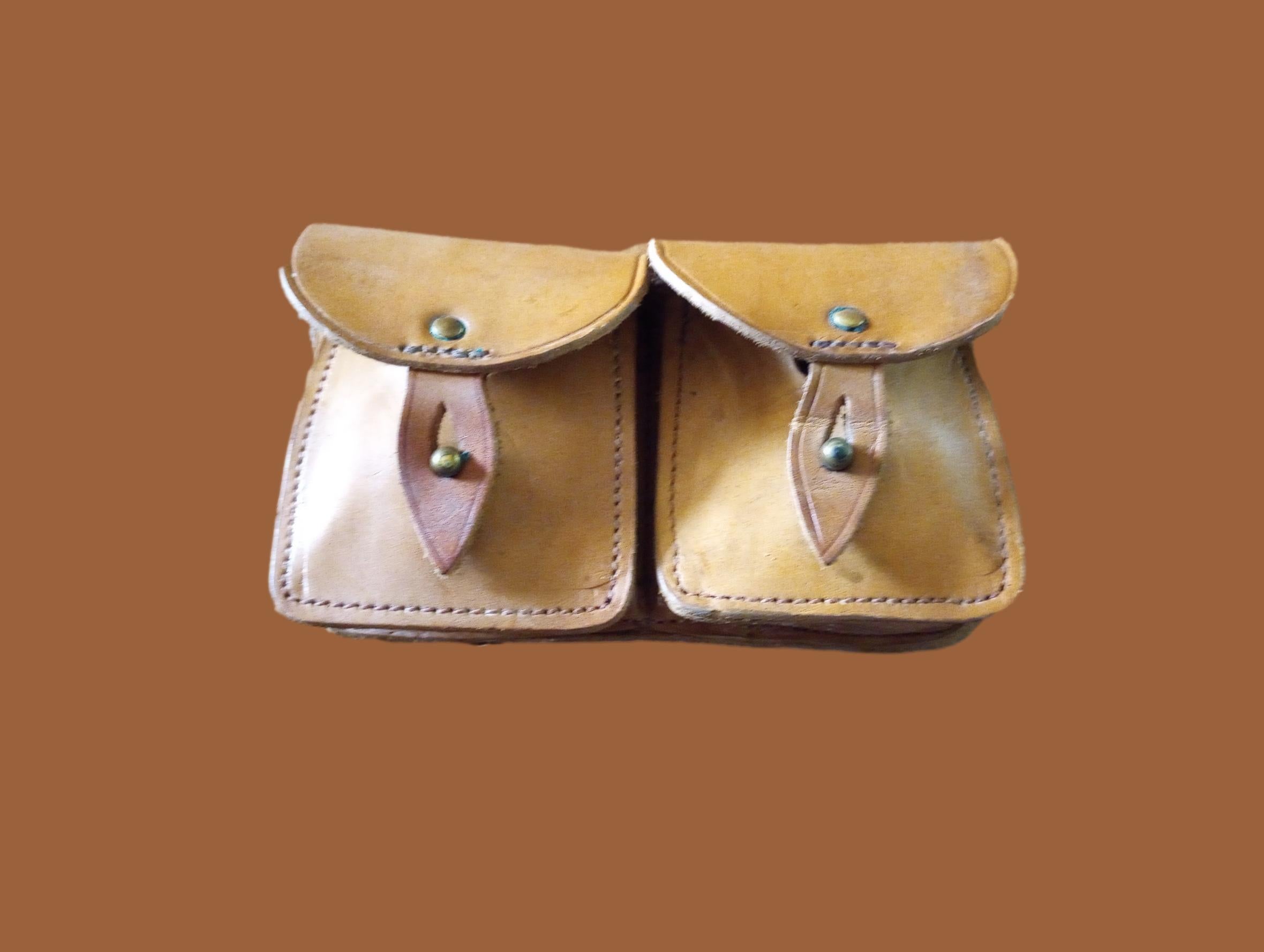 thumbnail image 2 of French MAS 49/56 Leather Ammo Pouch – Authentic Military Issue, Used 2 of 3