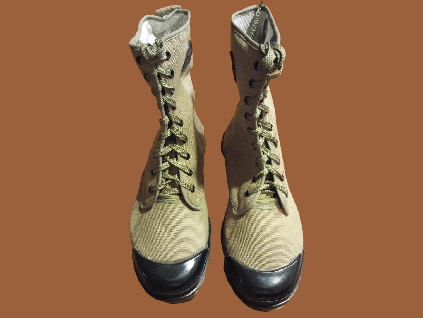 FRENCH STYLE JUNGLE COMBAT BOOT CANVAS COMMANDO SIZE 9