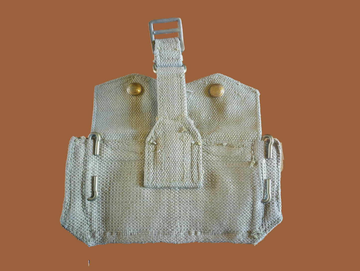 WWII BRITISH MILITARY PATTERN 37 ENFIELD AMMO POUCH DATED 1942 M.W&S