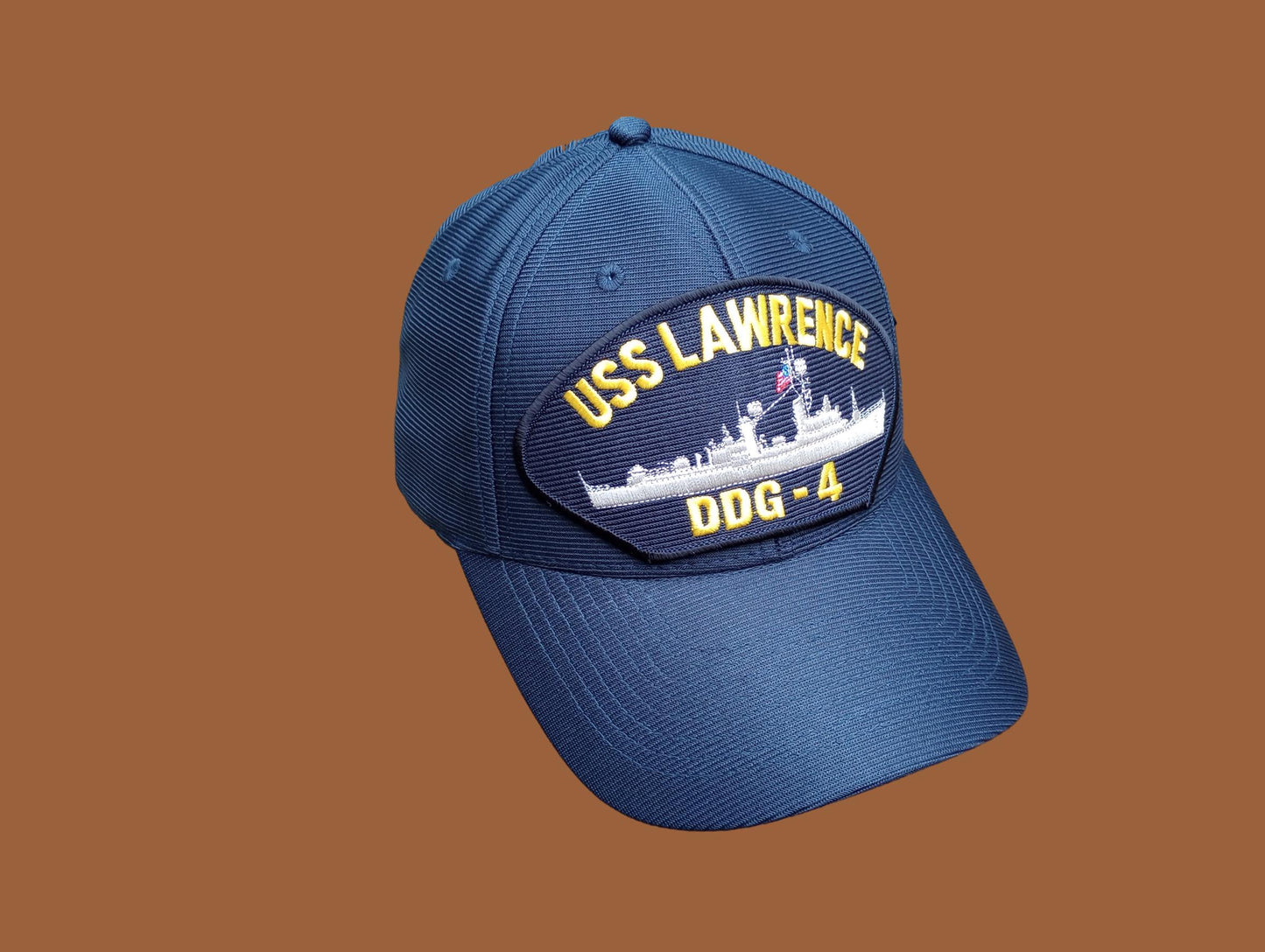 USS LAWRENCE DDG- 4 NAVY SHIP HAT U.S MILITARY OFFICIAL BALL CAP U.S.A MADE