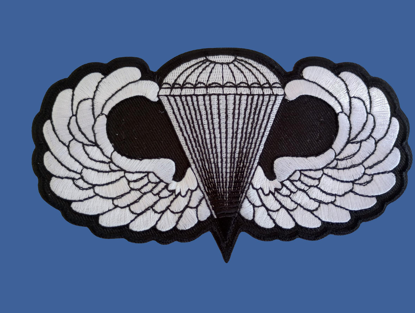 MILITARY ARMY AIRBORNE JUMP WINGS PATCH EMBROIDERED LARGE BACK PATCH 5.75" X 3"