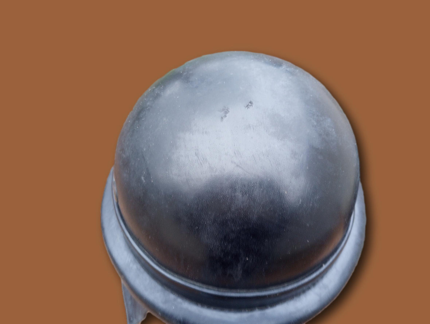 WWII OR POST WAR M-35 ITALIAN MILITARY LEATHER TANKERS HELMET ORIGINAL 1964