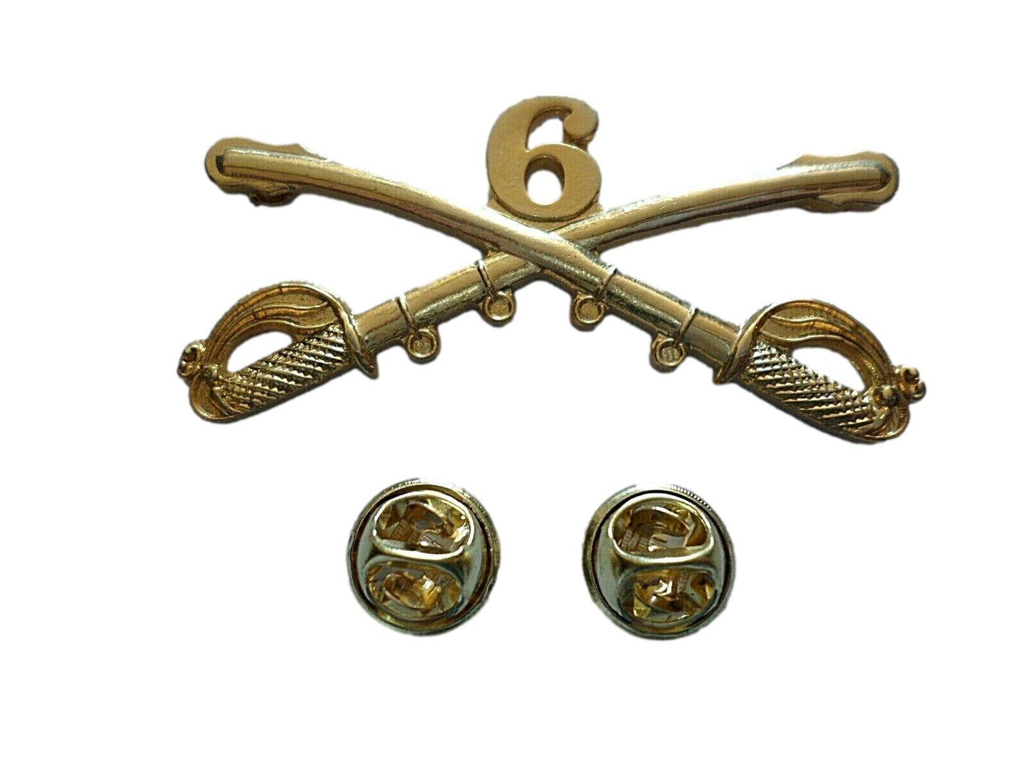 6th CAVALRY SWORDS SABERS MILITARY HAT PIN CAVALRY REGIMENT BADGE U.S ARMY