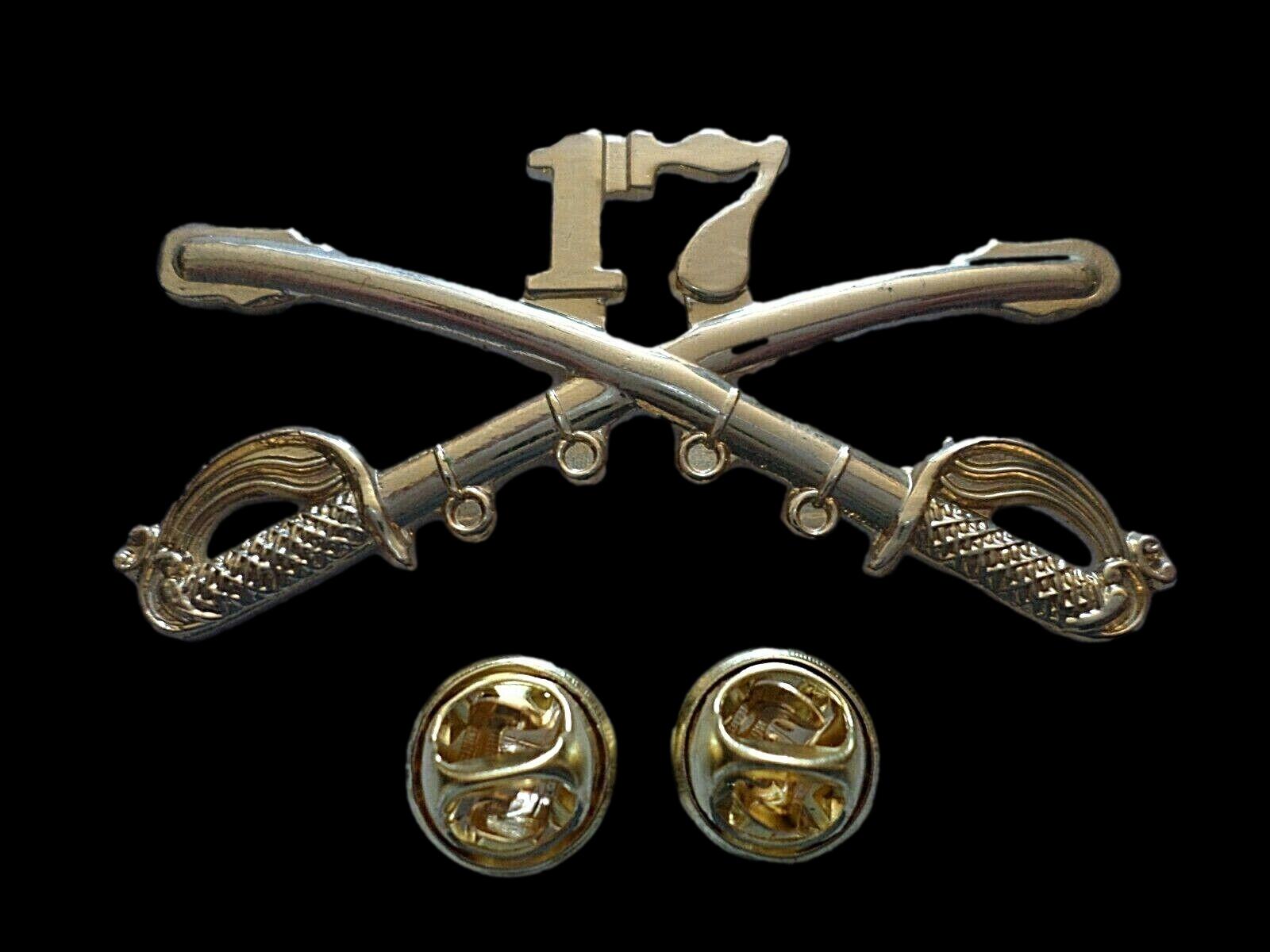 thumbnail image 2 of US Army 4th Cavalry Regiment Swords Hat Pin – Large 2-1/4 Inch Military Insignia 2 of 4