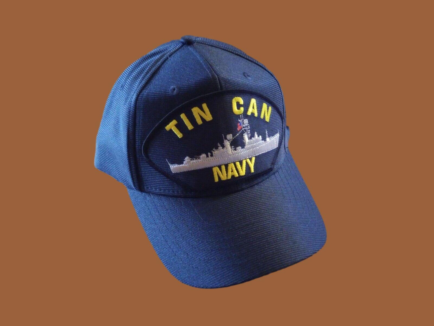 TIN CAN NAVY U.S NAVY SHIP HAT DESTROYER OFFICIAL MILITARY BALL CAP U.S.A MADE