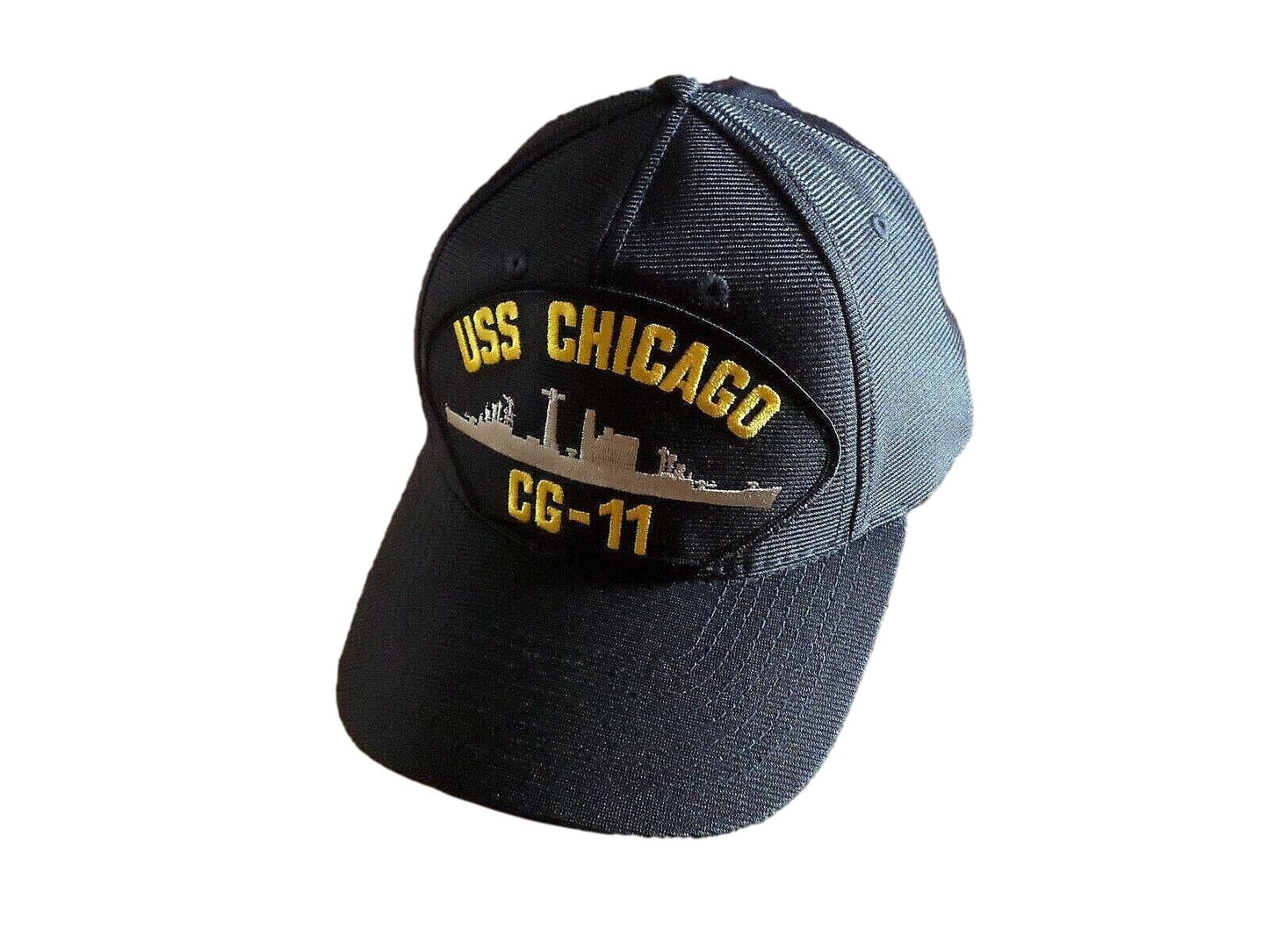 USS CHICAGO CG-11 U.S NAVY SHIP HAT OFFICIAL MILITARY BALL CAP U.S.A MADE