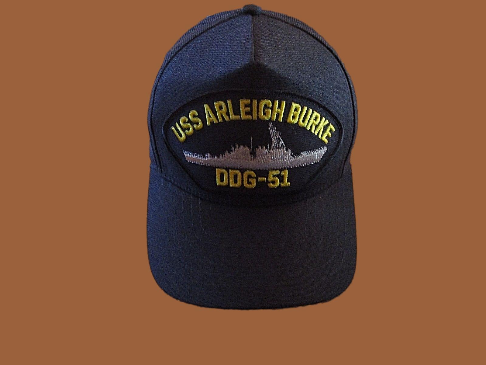 Eagle Crest USS Lawrence DDG-4 Navy Ship Hat – Official U.S. Military Ball Cap, Dark Navy Blue, Snapback, Made In USA
