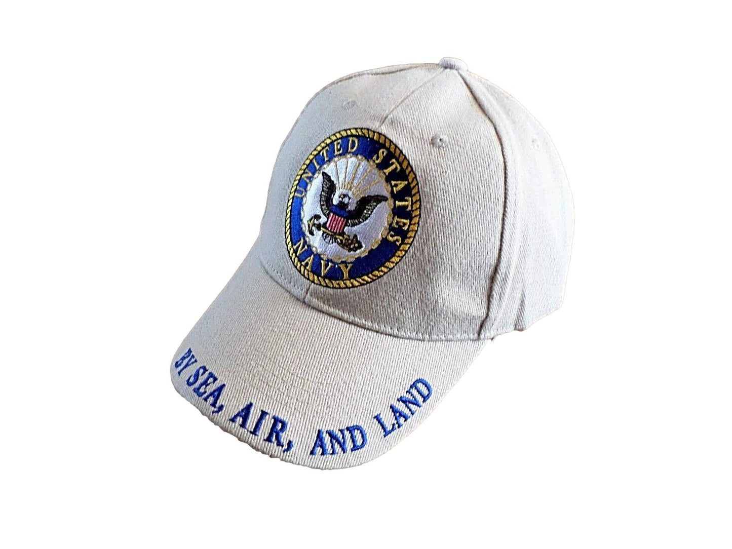 NEW U.S MILITARY NAVY EMBROIDERED KHAKI HAT BASEBALL CAP OFFICIAL LICENSED HATS