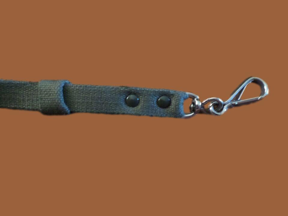 British Military Pistol Lanyard OD Green Army Surplus Vintage