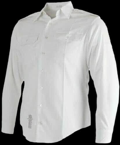 NEW U.S MILTARY ARMY MEN'S WHITE DRESS SHIRT LONG SLEEVE SIZE LARGE 17 –  Clay's Military