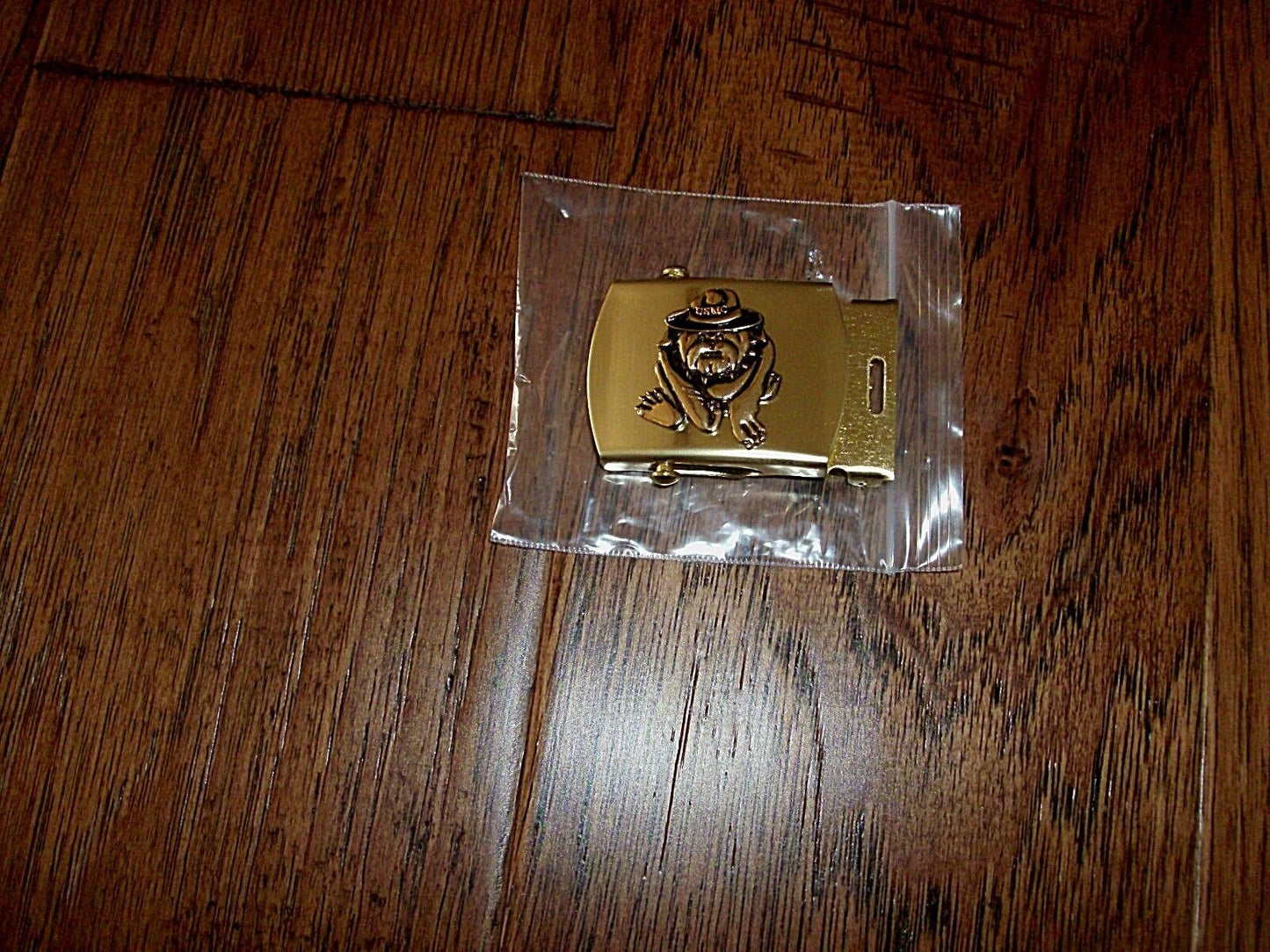 U.S MILITARY MARINE CORPS BULL DOG SOLID BRASS BELT BUCKLE MADE IN THE U.S.A