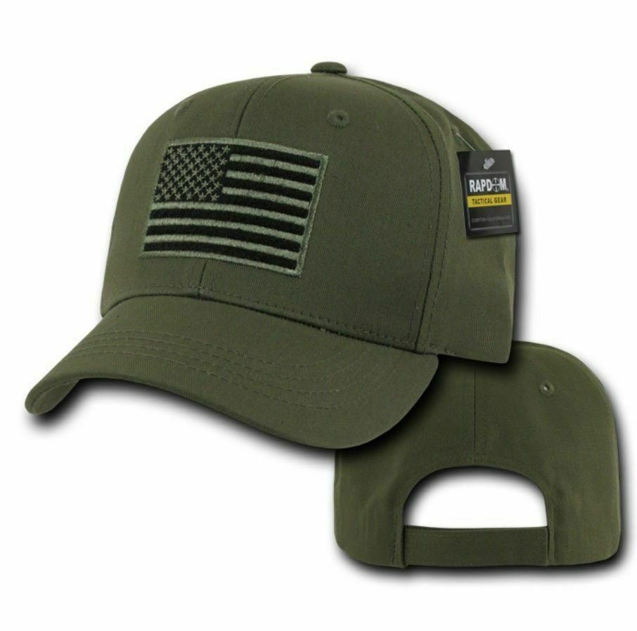 U.S American Flag Hat Embroidered Patch U.S.A OD Green Operator Baseball Cap