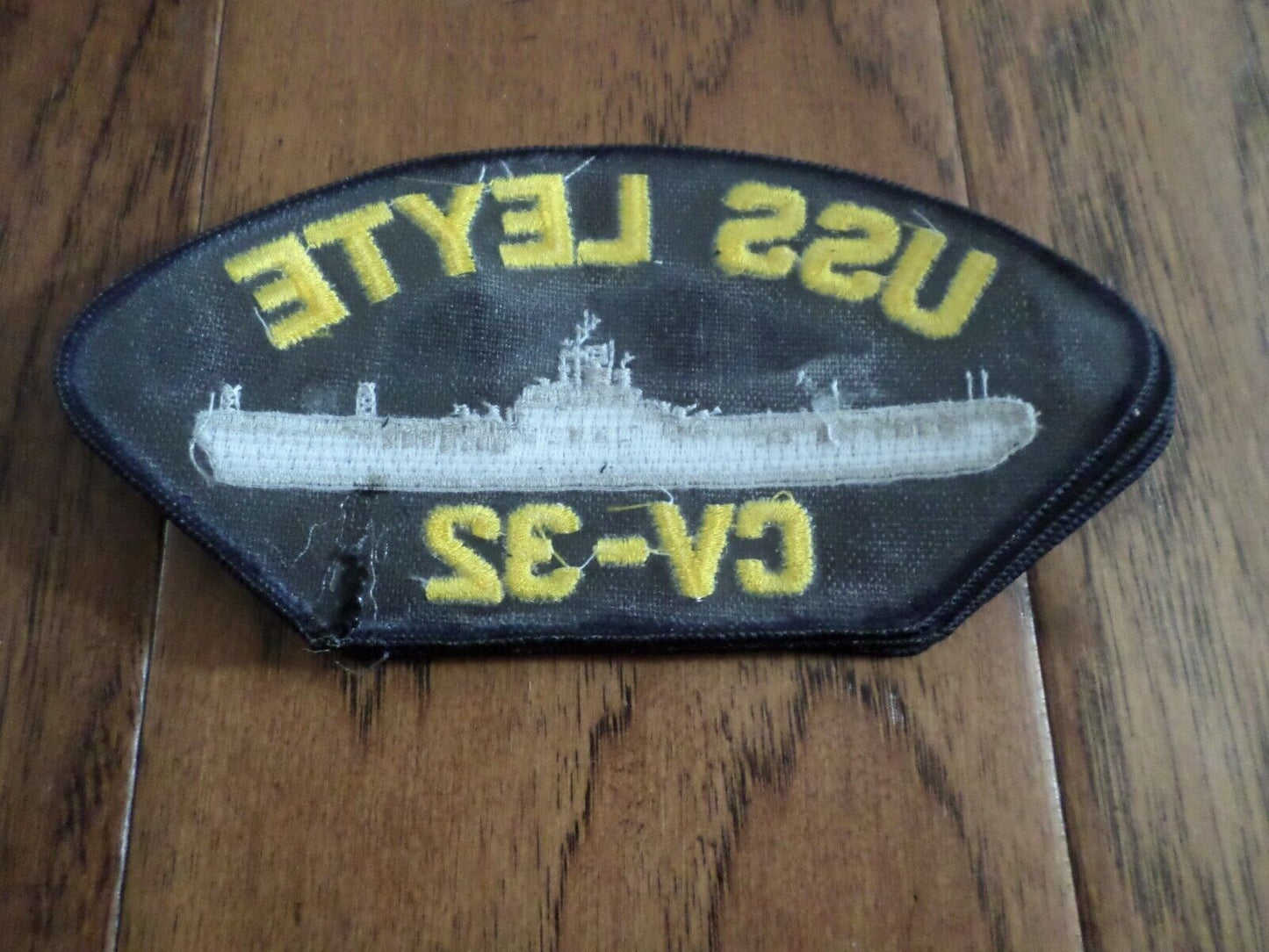 USS LEYTE CV-32 U.S NAVY SHIP HAT PATCH NAVY CARRIER HEAT TRANSFER