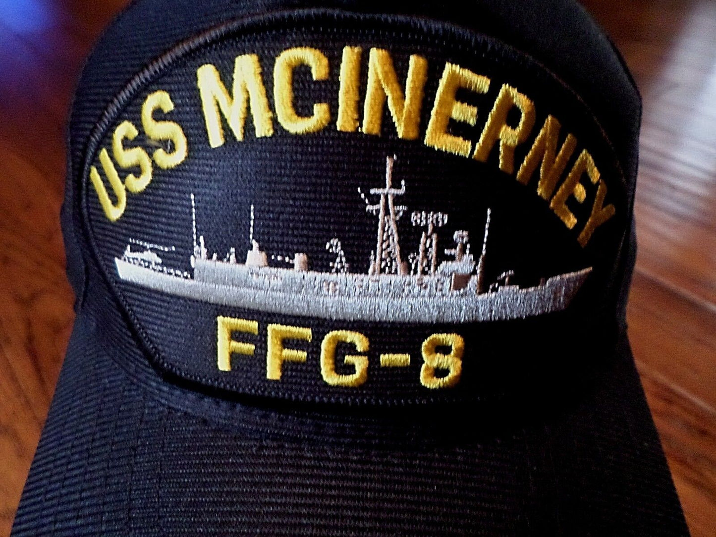 USS MCINERNEY FFG-8 NAVY SHIP HAT U.S MILITARY OFFICIAL BALL CAP U.S.A MADE