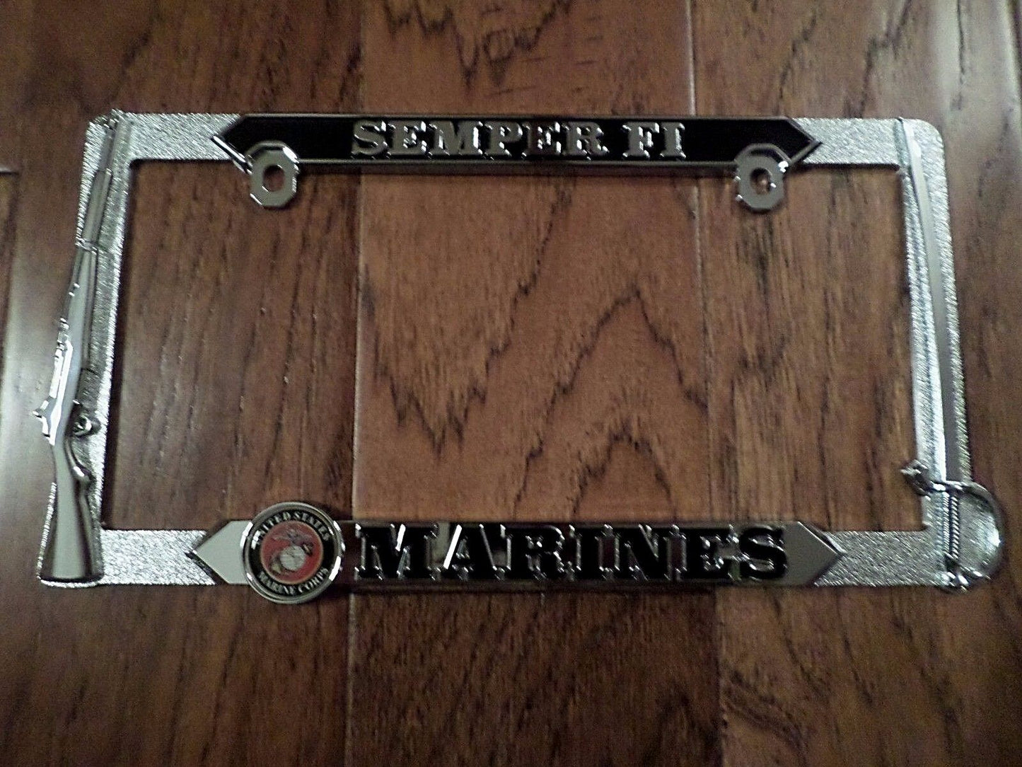 U.S MARINE CORPS SEMPER FI USMC HEAVY DUTY 3D METAL LICENSE PLATE FRAME