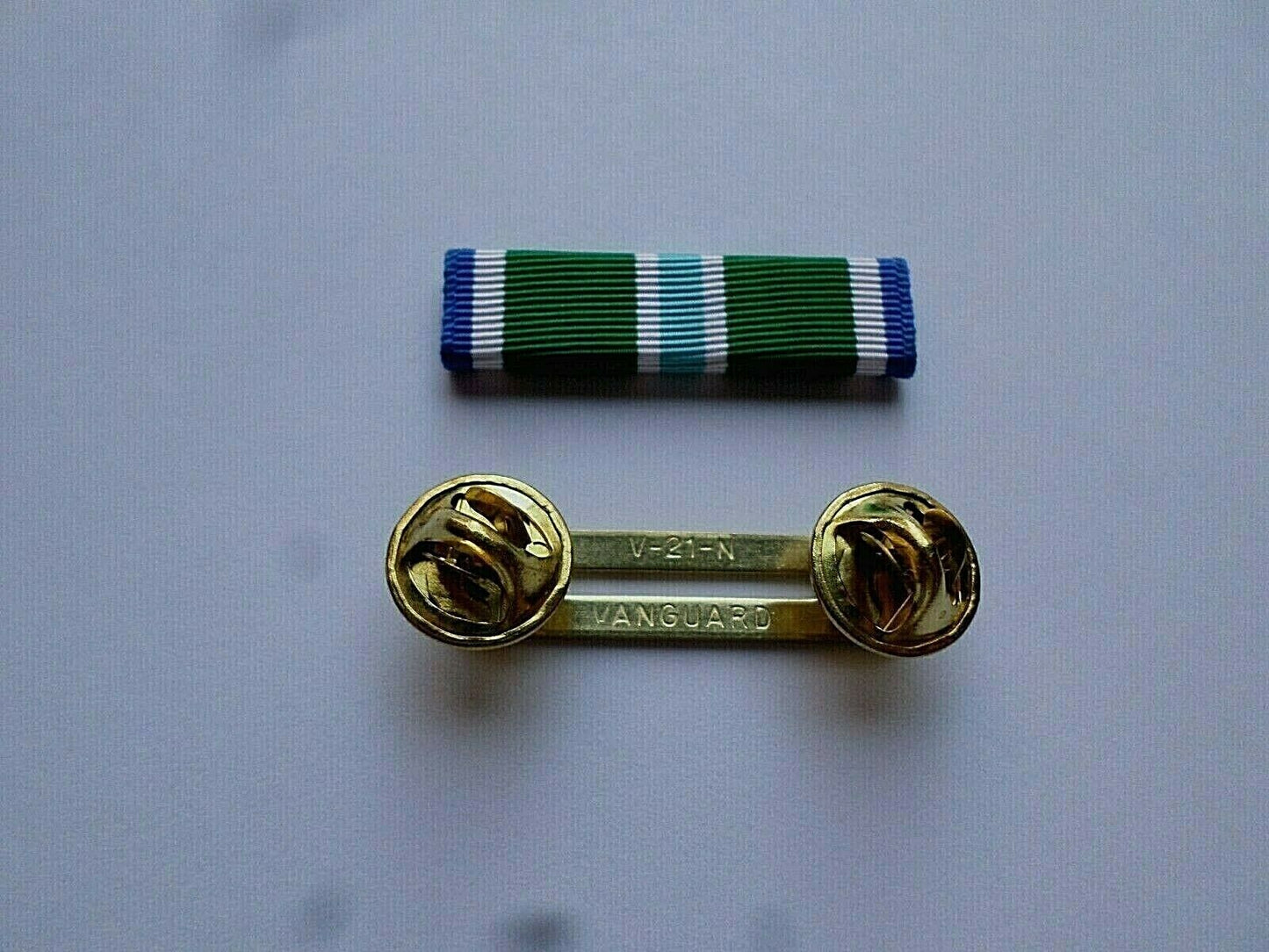COAST GUARD MERITORIOUS UNIT COMMENDATION RIBBON WITH BRASS RIBBON HOLDER MUA