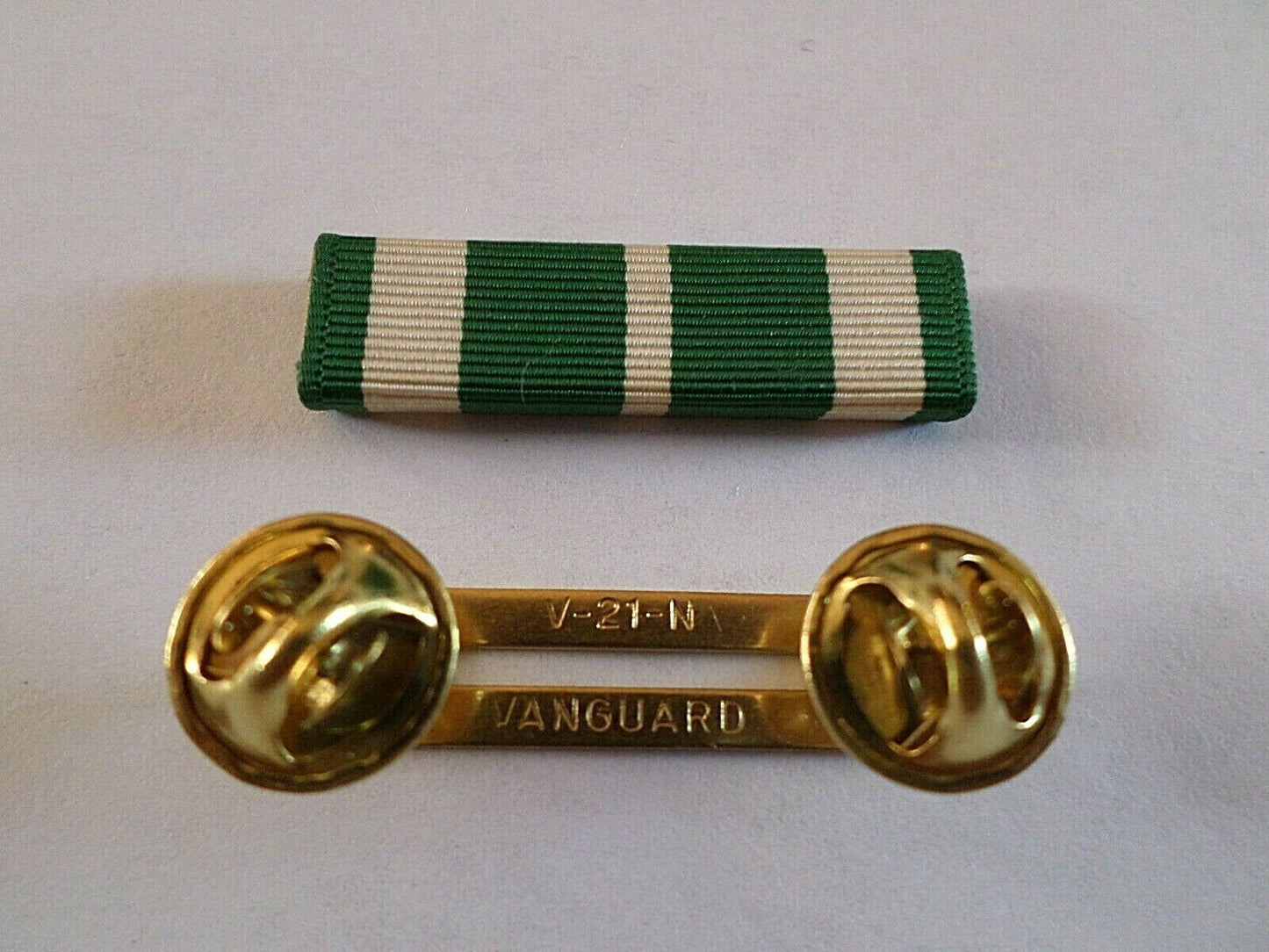 COAST GUARD COMMENDATION RIBBON WITH BRASS RIBBON HOLDER VETERAN