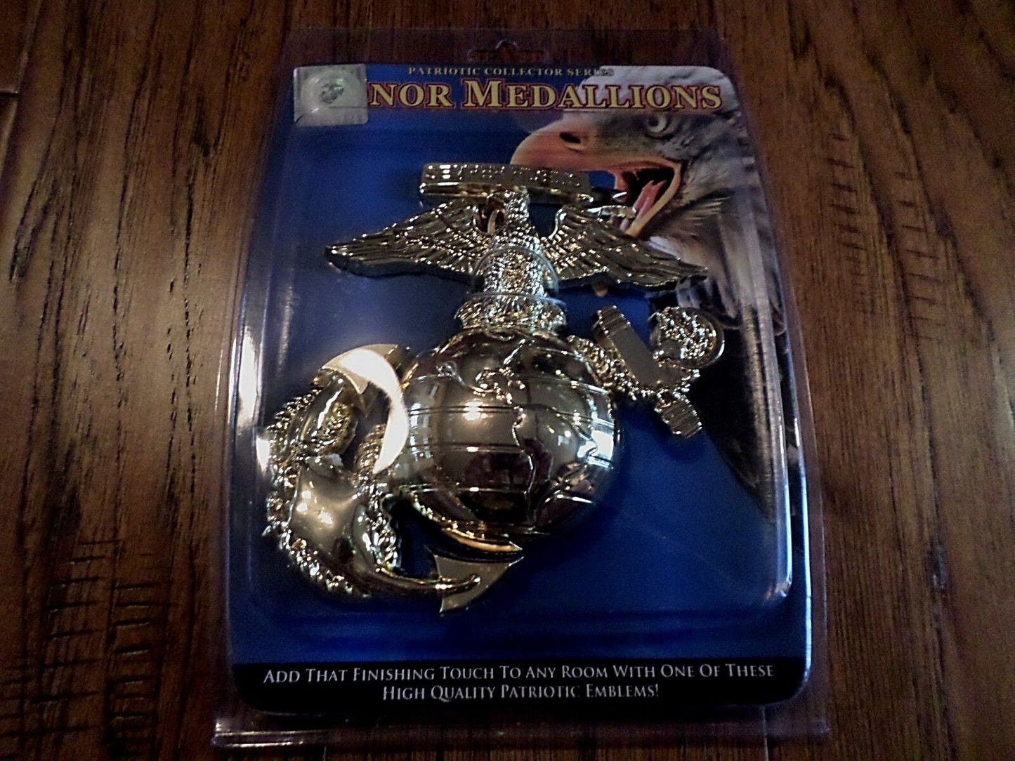 U.S MARINE CORPS EGA GOLD OVERSIZED EAGLE GLOBE & ANCHOR WALL MEDALLION PLAQUE