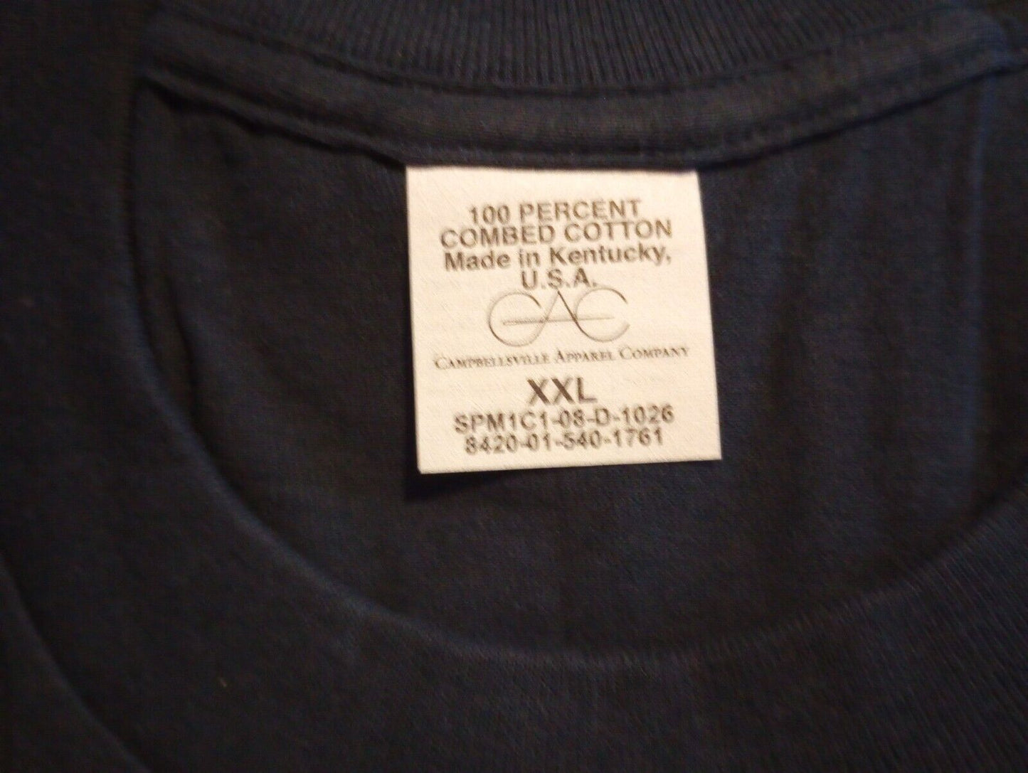 GENUINE US MILITARY BLUE T-SHIRT SHORT SLEEVE XX - LARGE US MADE DSCP UNDERSHIRT