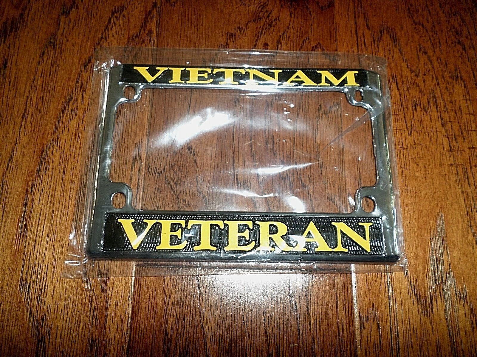 Metal License Plate Frame With Vinyl Insert – U.S. Army Vietnam Veteran, Gloss Finish