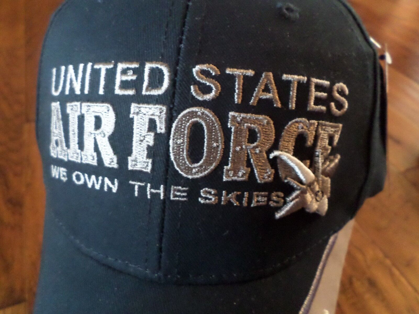 U.S AIR FORCE HAT CAP WE OWN THE SKIES 3D RAISED LETTERS EMBROIDERED ON FRONT