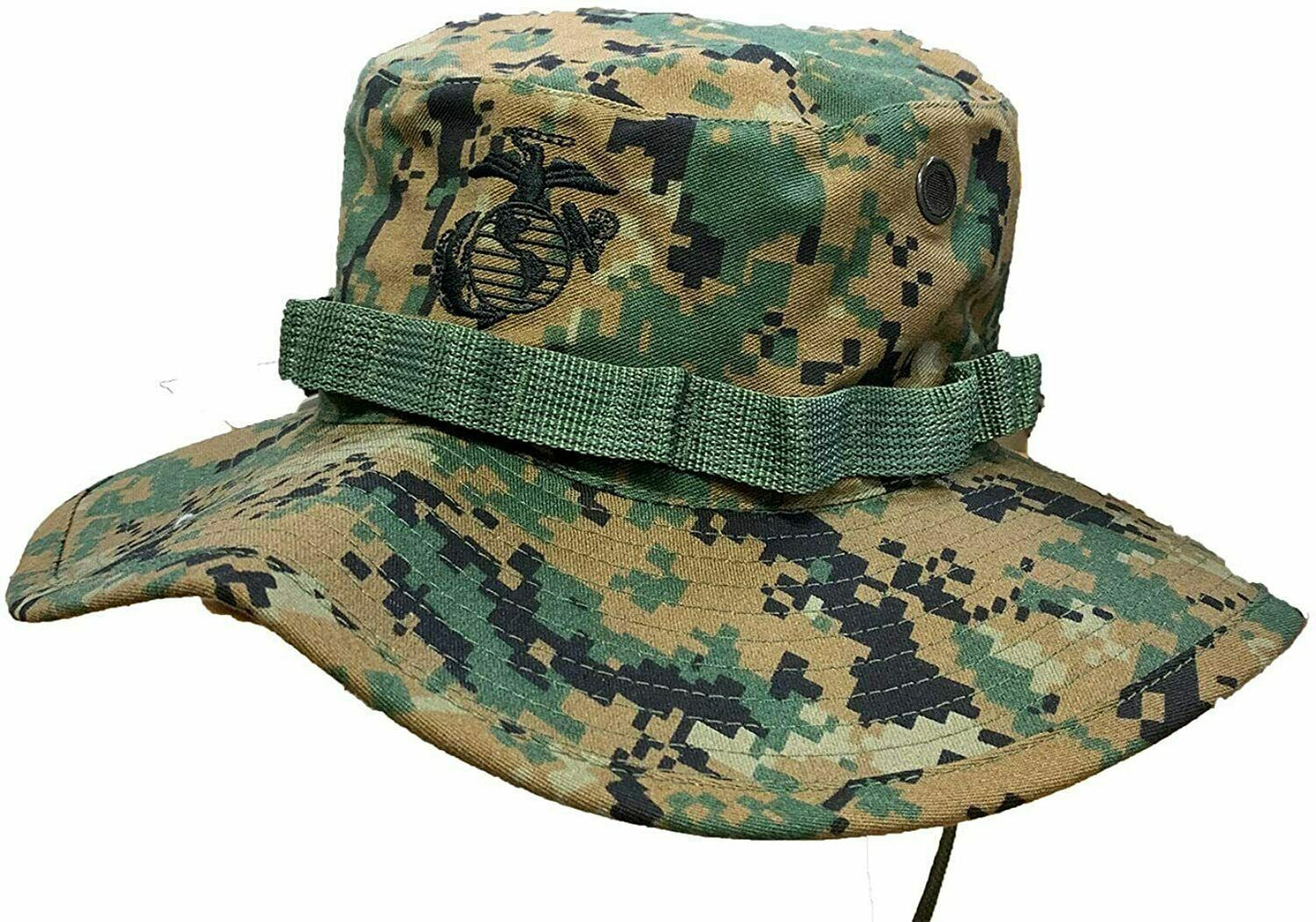 MARINE CORPS BOONIE HAT USMC DIGITAL WOODLAND MARPAT CAMOUFLAGE LARGE 7.5 USA