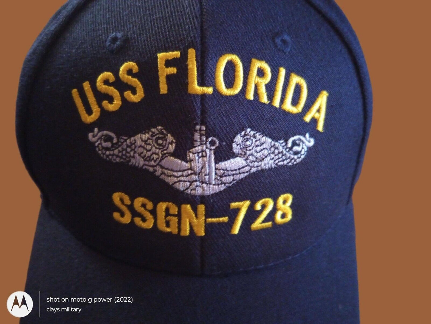 USS FLORIDA SSGN-728 HAT SUBMARINE DIRECT EMBROIDERED U.S NAVY BALL CAP USA MADE