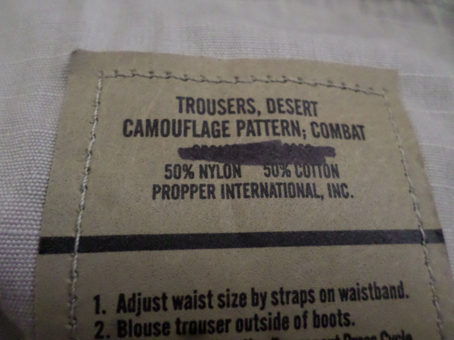 U.S MILITARY 3 COLOR DESERT BDU PANTS CAMOUFLAGE CARGO 6 POCKET MEDIUM LONG NOS
