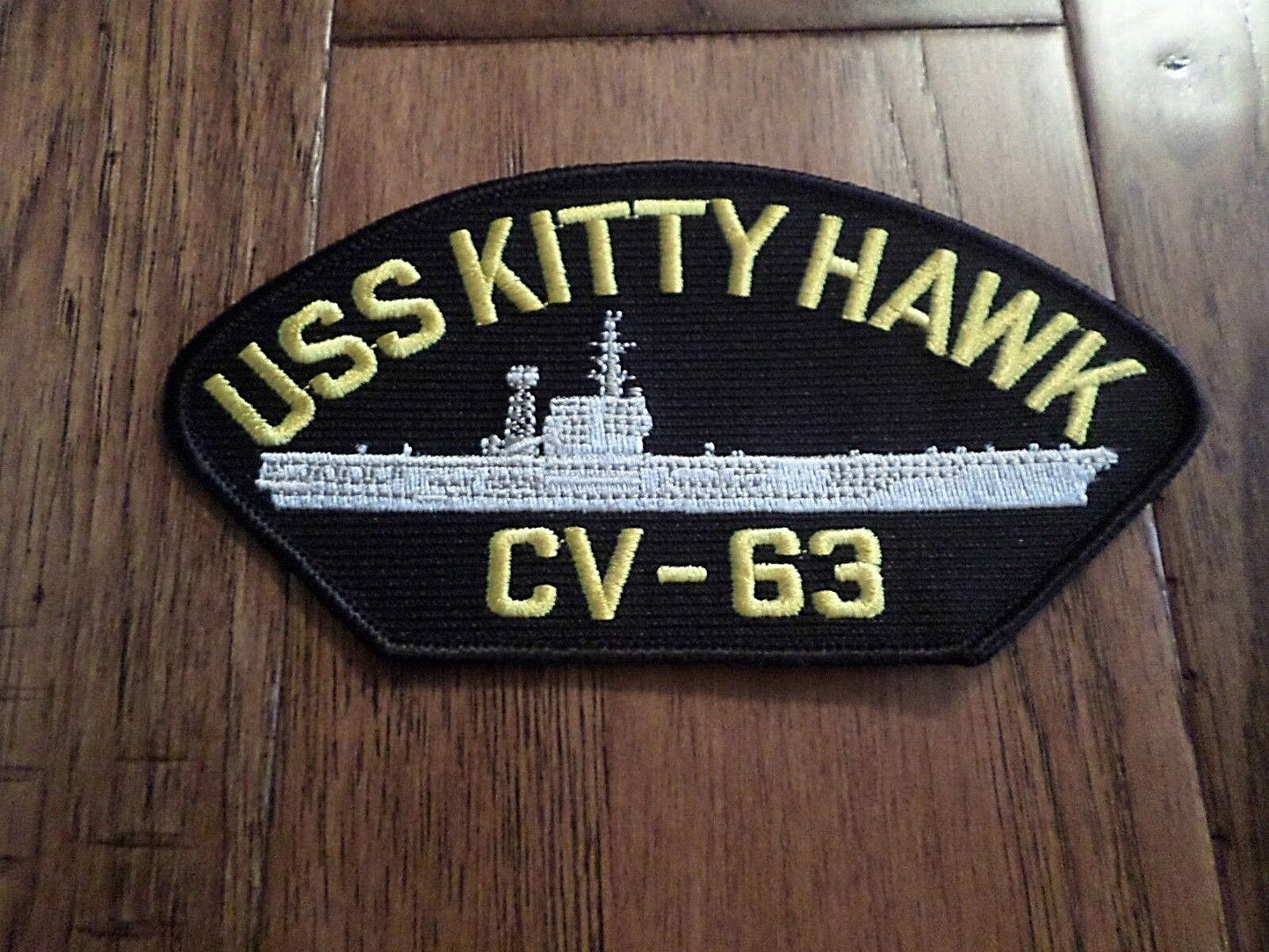 U.S NAVY SHIP HAT PATCH. USS KITTY HAWK CV-63 SHIP PATCH NAVY CARRIER U.S.A MADE
