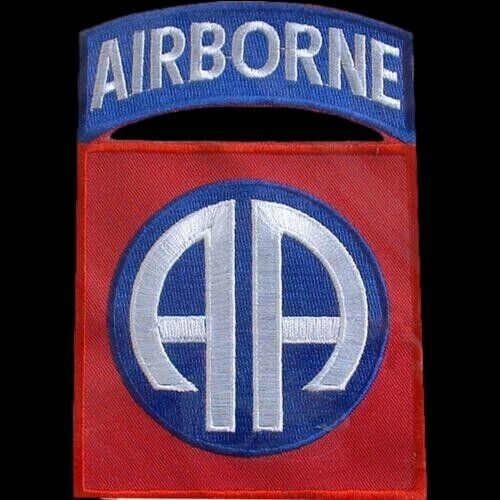 U.S MILITARY ARMY 82nd AIRBORNE ALL AMERICAN OVERSIZE BACK PATCH 5-1/4"X 3" 1/4