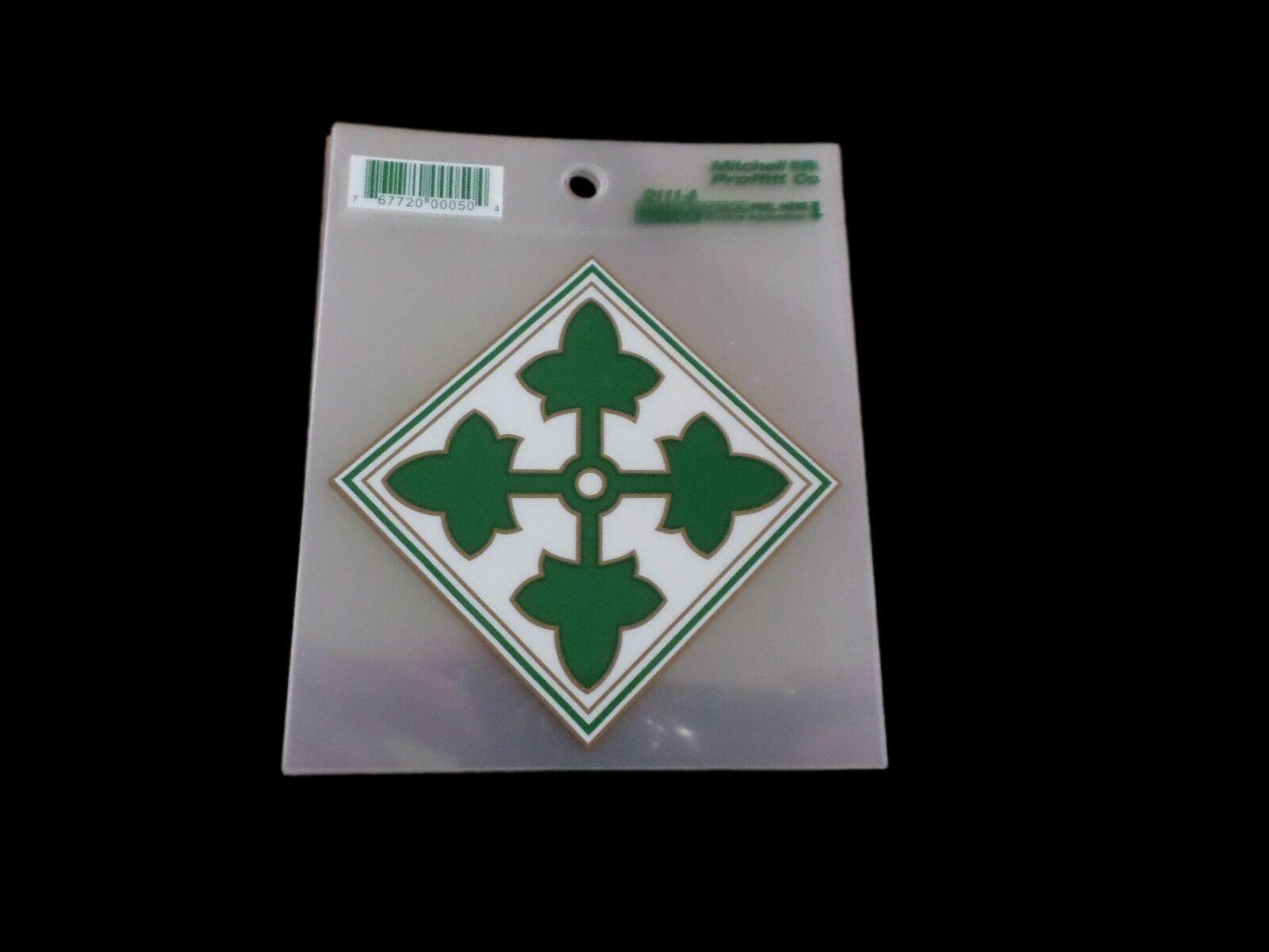 4th Infantry Division With Rifles Decal - US Army Unit Decals...