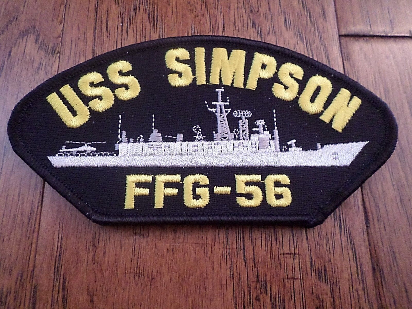 U.S NAVY SHIP HAT PATCH USS SIMPSON FFG-56 EMBROIDERED PATCH U.S.A MADE