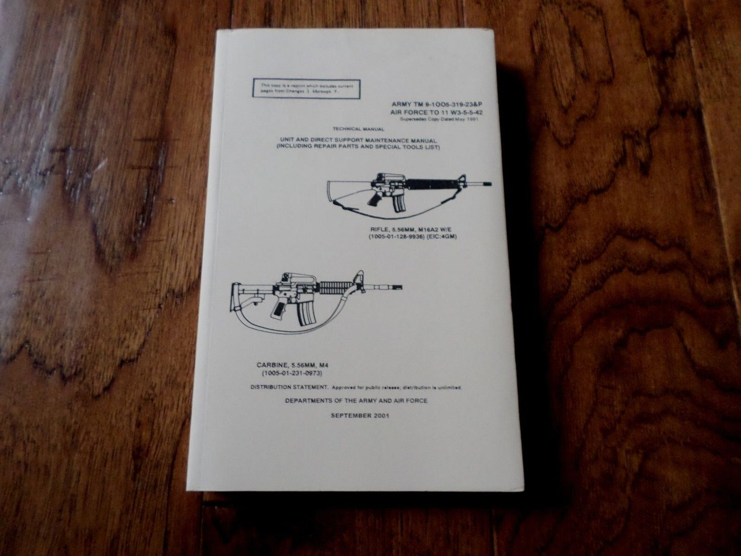 U.S ARMY 5.56 CALIBER TECHNICAL ASSEMBLY AND MAINTENANCE ILLUSTRATED BOOK