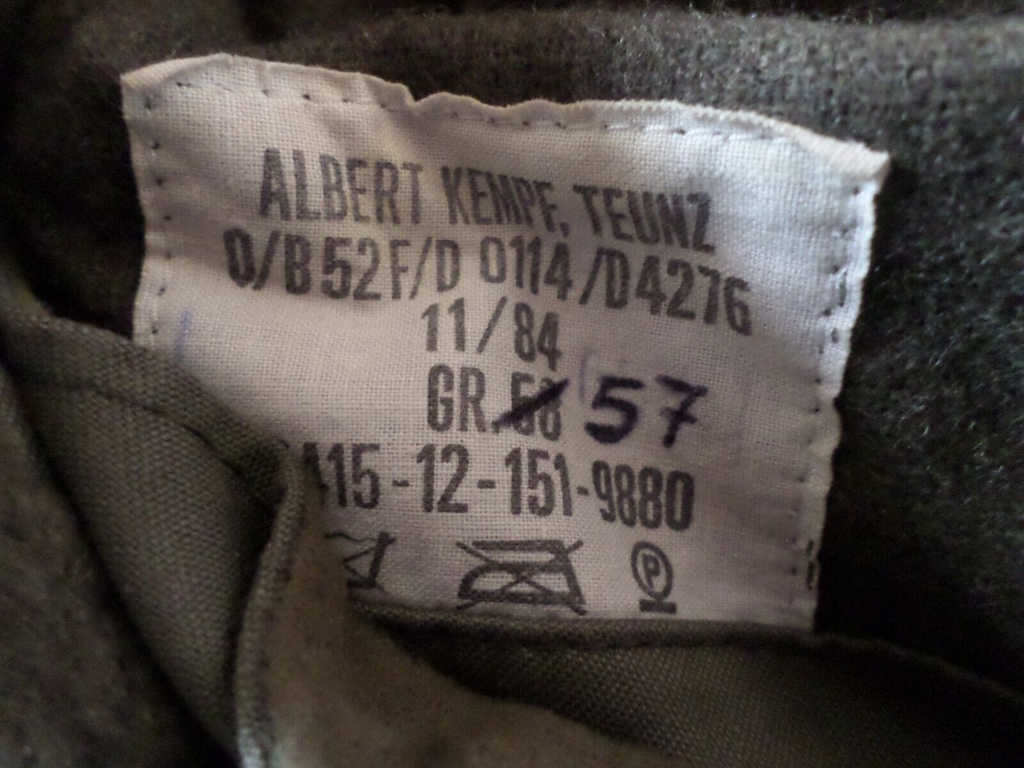 GERMAN MILITARY ARMY OD GREEN COLD WEATHER WINTER CAP/HAT EAR FLAPS SIZE SMALL