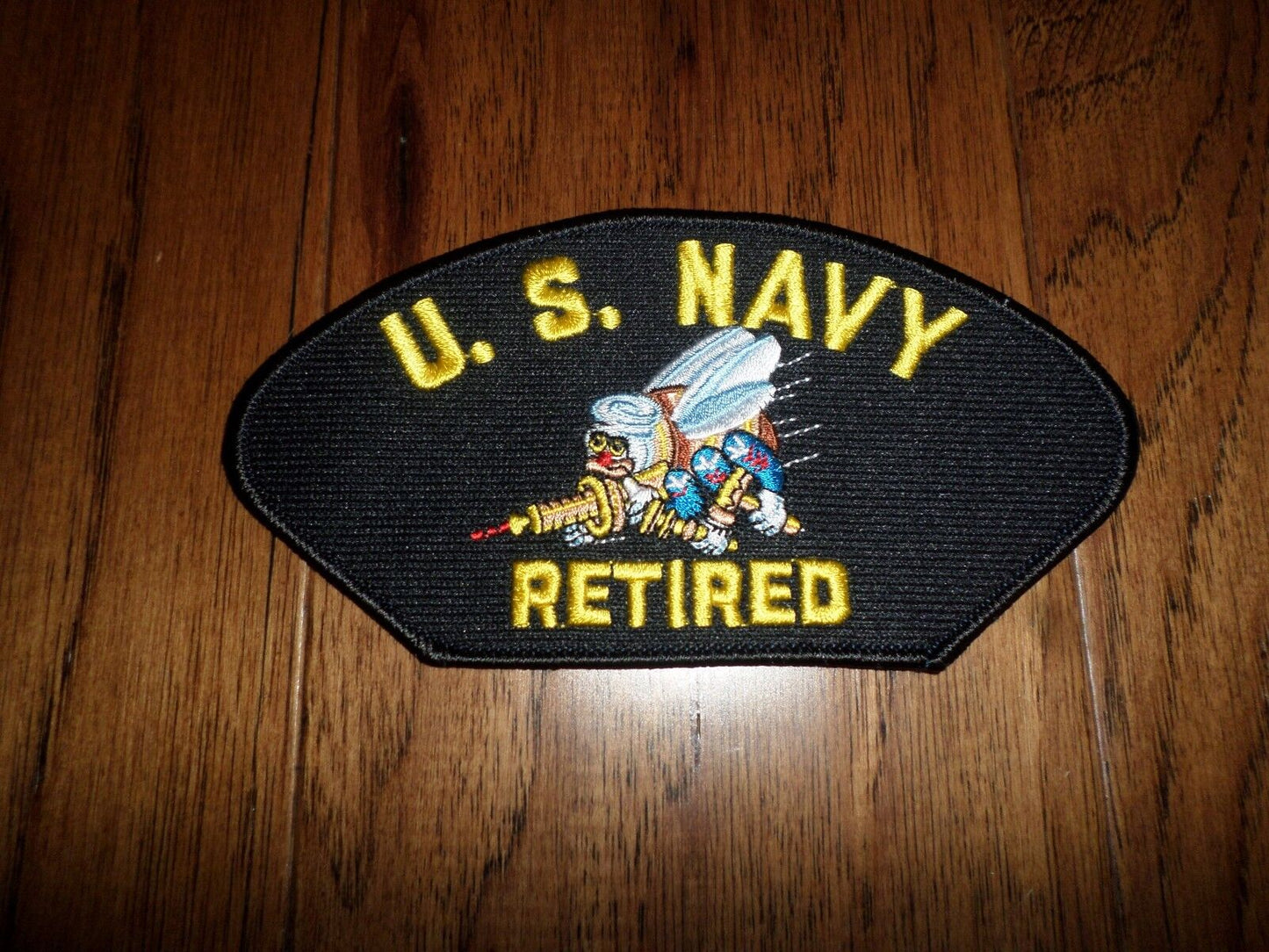 U.S MILITARY NAVY SEABEES RETIRED HAT PATCH SEABEE HEAT TRANSFER
