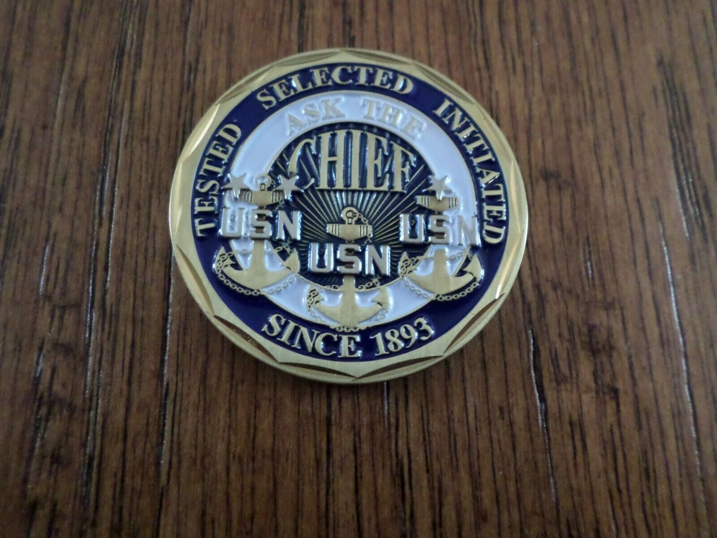 UNITED STATES MILITARY NAVY CHIEF NAVY PRIDE CHALLENGE COIN NEW IN PACKAGE