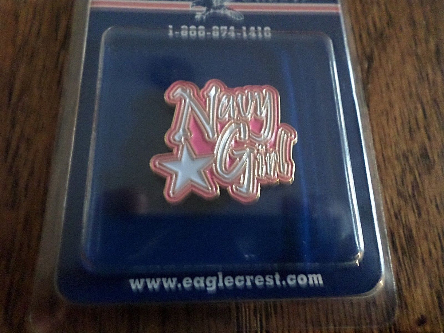 NAVY GIRL HAT/LAPEL PIN NEW IN ORIGINAL PACKAGE