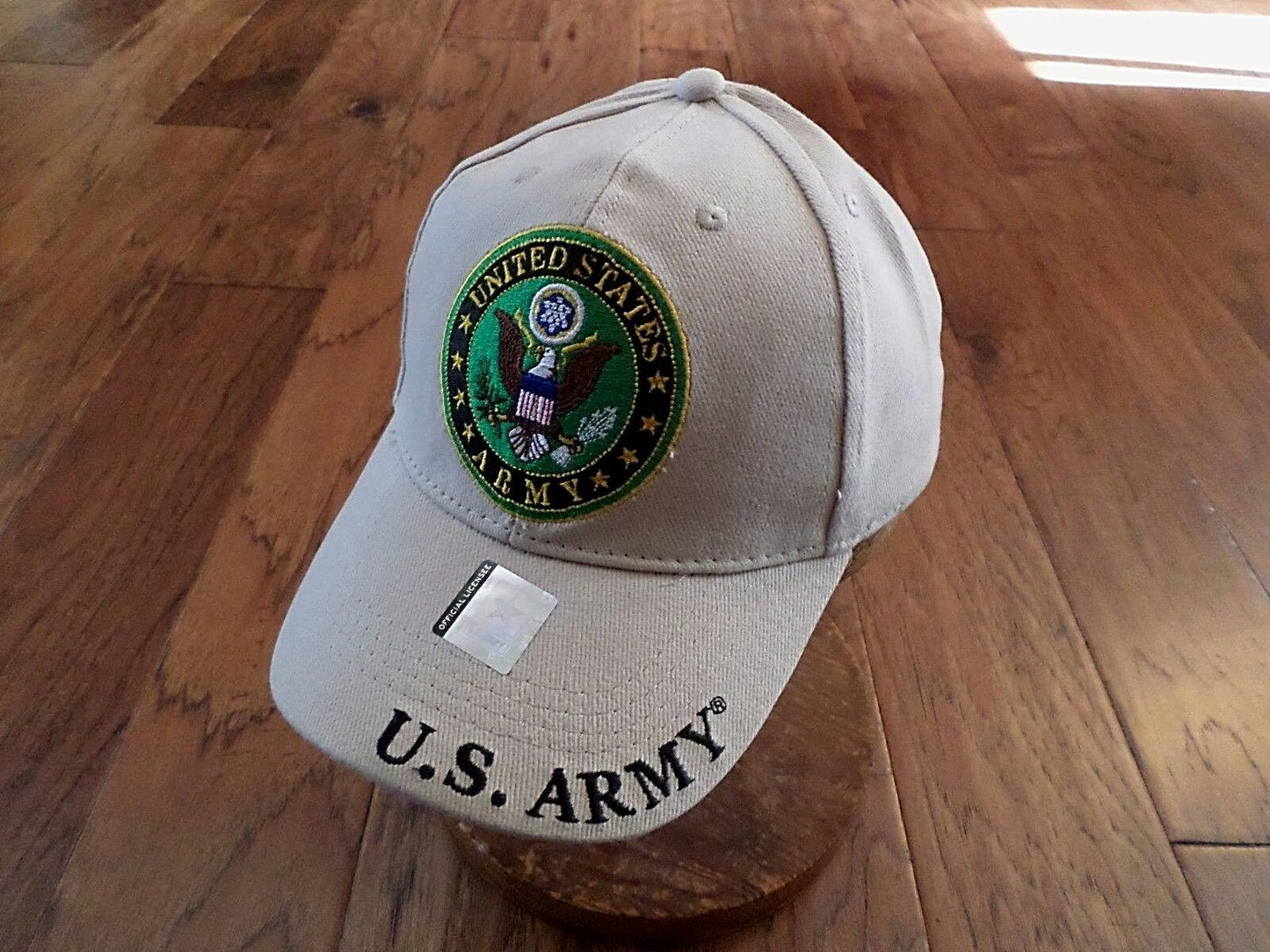 NEW U.S MILITARY ARMY LOGO EMBROIDERED KHAKI HAT CAP OFFICIAL LICENSED HATS