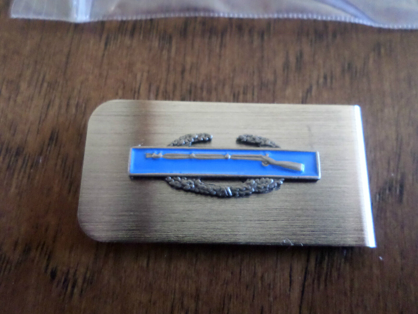 U.S ARMY COMBAT INFANTRY BADGE CIB STAINLESS STEEL MONEY CLIP USA MADE NEW